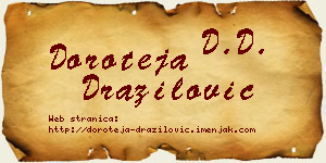 Doroteja Dražilović vizit kartica